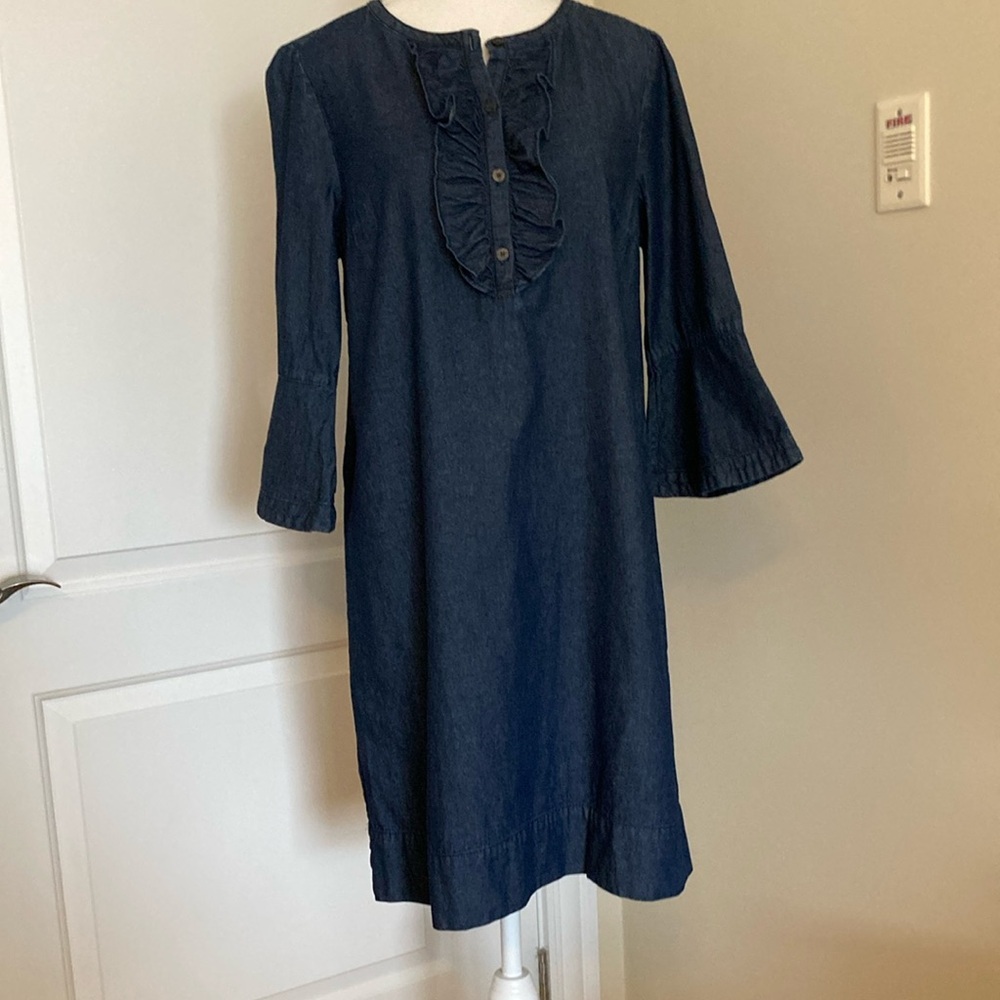 Draper James Dark Indigo Denim Midi Dress